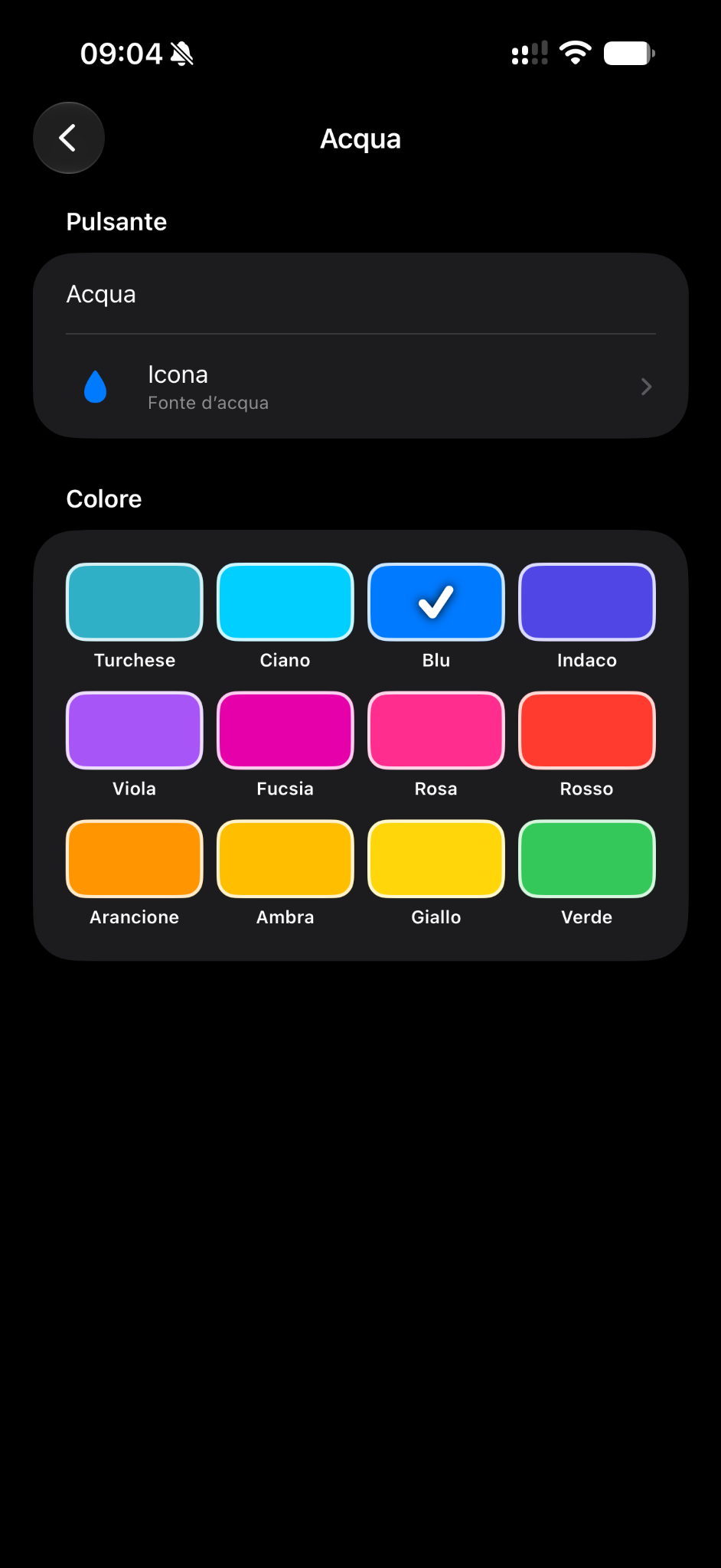 Scegli il colore di ogni pulsante